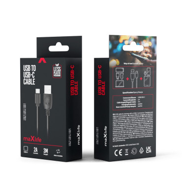 Maxlife cable USB - USB-C...