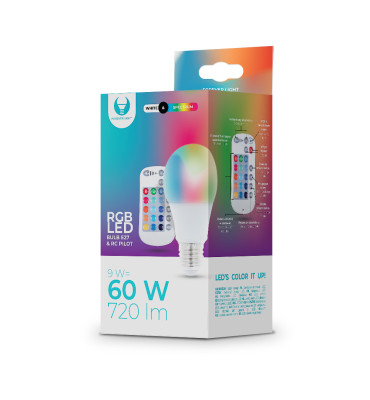 LED Bulb E27 A60 RGB +...