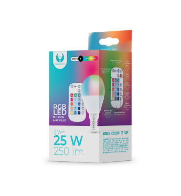 LED Bulb E14 G45 RGB +...